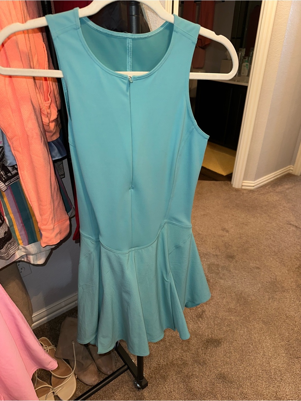 Lululemon Sleeveless Aqua Fit-and-Flare Dress